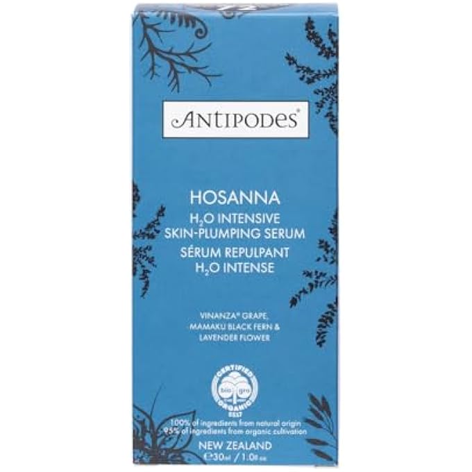 Antipodes HOSANNA H2O INTENSIVE SKIN-PLUMPING FACIAL SERUM  HYDRATING SERUM  COLLAGEN FACE SERUM WITH NEW ZEALAND BIOACTIVES  DRY SKIN & DEHYDRATED SKIN  30ML - Image 2